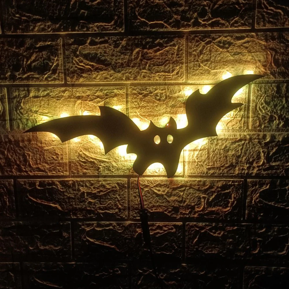 

ZK50 Personalized Bat Luminous Wall Lamp USB Plug-in Sign Lamp Bedroom Living Room Decoration LED Remote Control Night Light