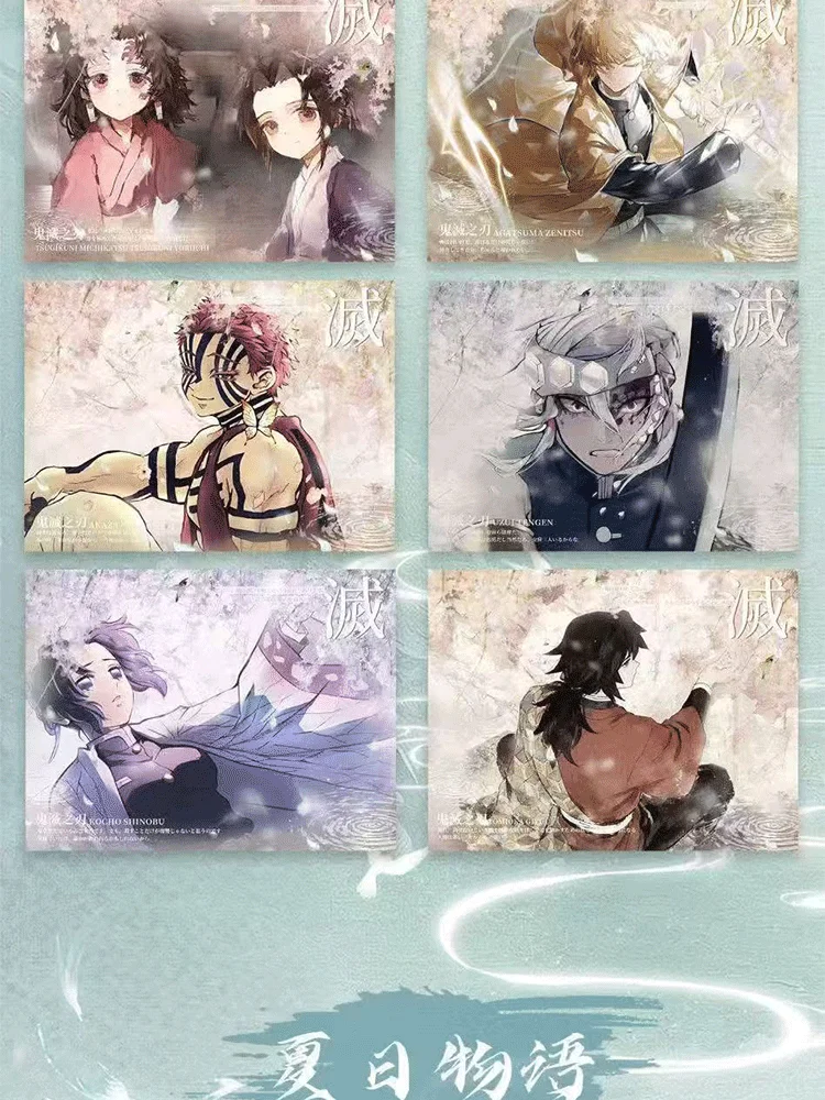Wholesale Demon Slayer Large Size Cards Kimetsu No Yaiba Jumbo Anime Collectible Cards Tanjiro Nezuko Big Trading Cards for Fans