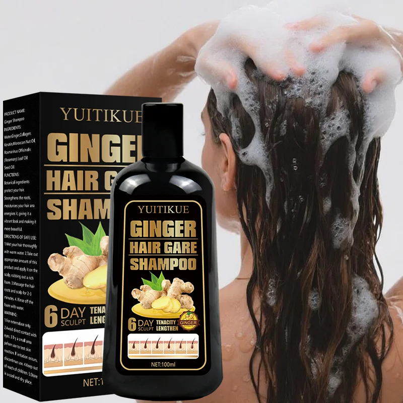 

100ml Natural Ginger Shampoo Reduce Hair Loss, Clean Dandruff, Nourish & Moisturize Scalp, Improve Hair Quality Care Product