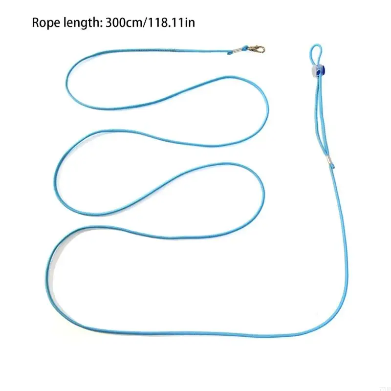 77HB Elastizitätsvogel -Leine 3meter lang einstellbare Papagei Flugproof Haustier Vogel -Leine