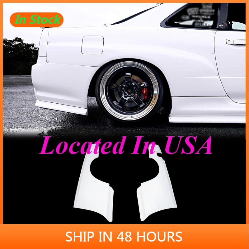 

Car Accessories GTR Style Fiberglass Rear Wider Fender FRP Fiber Glass Wheel Arch Flare Cover Set Fit For Nissan Skyline R34 GTT