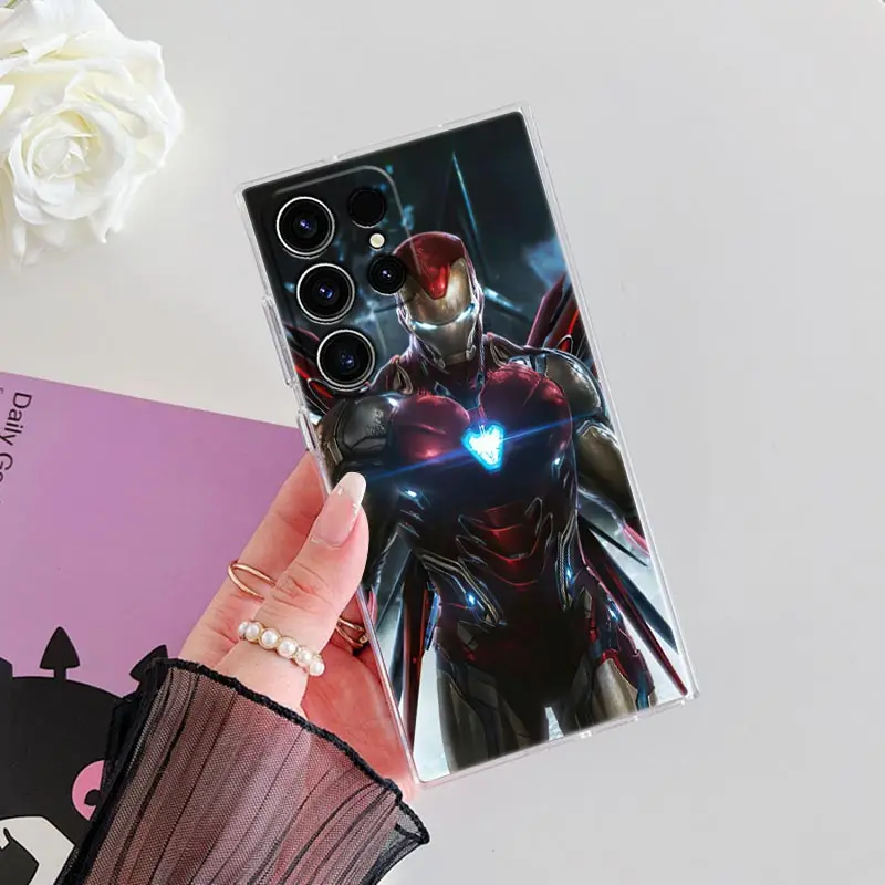 حافظة لهاتف سامسونج جالاكسي S25 S24 S23 Ultra S20 S21 FE S22 Plus A56 A55 A36 A26 5G من Marvels Ironman
