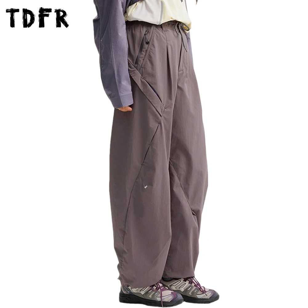 

Spliced Cargo Joggers Pants Mens Autumn Winter Fleece Safari Style Drawstring Elastic Waist Baggy Wide Leg Trousers Man