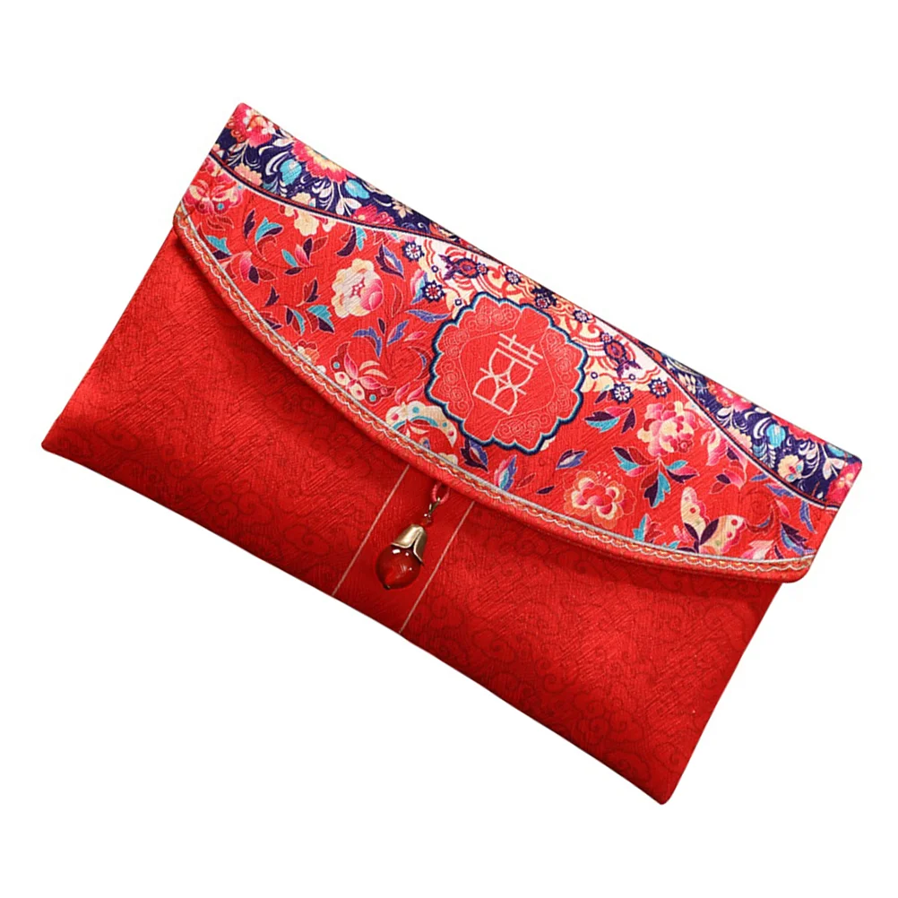 Wedding Red Envelope Gifts Bridal Shower Envelopes Money Holder for Cash Wallet Cloth Chinese Bride Style
