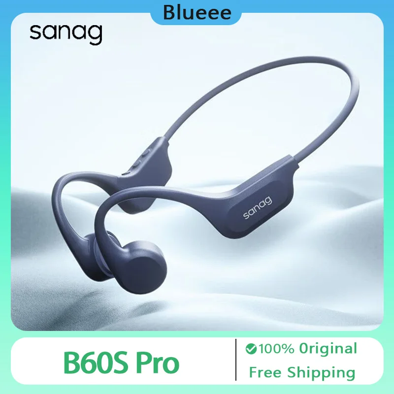 Sanag B60S Pro Bone Wireless Bluetooth Conduction Earphone IPX8 Waterproof Earphones Sport Swimming Long Endurance Runbeat