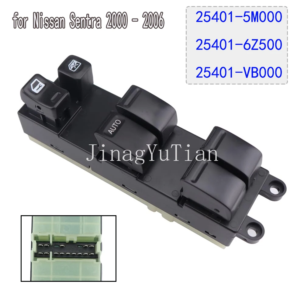 

Front Left Electric Window Control Switch Button Auto Parts for Nissan Sentra 2000 2001 2002 2003 2004 2005 2006 Car Accessories