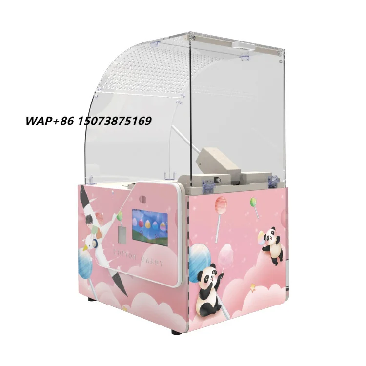 Small Scale Entrepreneurship Mini Automatic Commercial Candy fairy Floss Vending Making Machine With Credit Card Acceptor