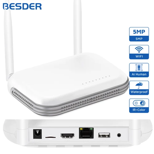 Grabador de vídeo en red WiFi NVR 8CH/4CH 6MP H.265 Onvif para sistema de seguridad inalámbrico compatible con detección facial HDD de 2,5 pulgadas iCSee
