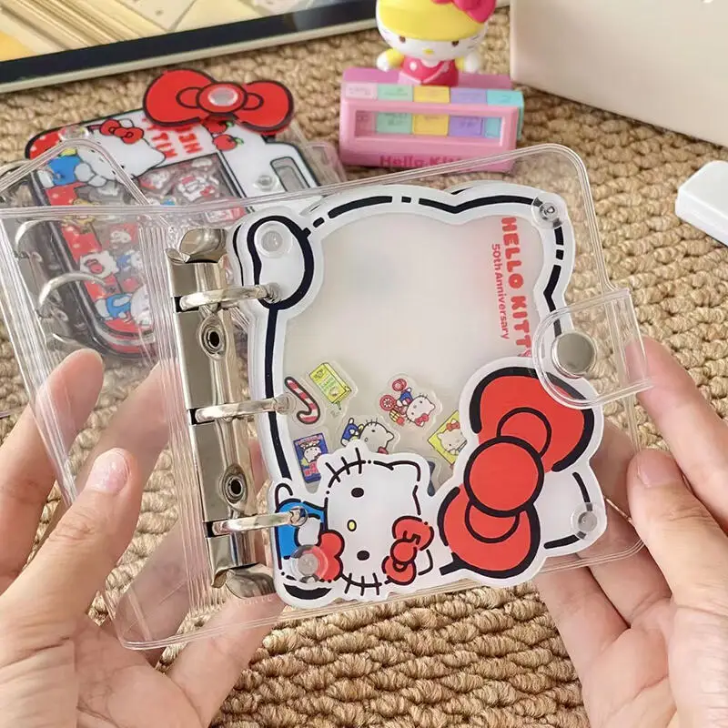 Anime Hello Kitty Shaker Small Card Album Diy 3 Inch Kpop Binder Creative Acrylic Sheets Inside Collector Card Holder Book Gifts view 4