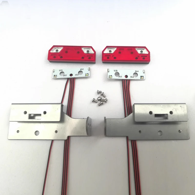 Enquêter arrière en métal de simulation LED pour camion RC 1/14 Tamiya, jouets de voiture Scania BENZ 3363 VOLVO FH16 MAN, pièces de bricolage, 1 paire