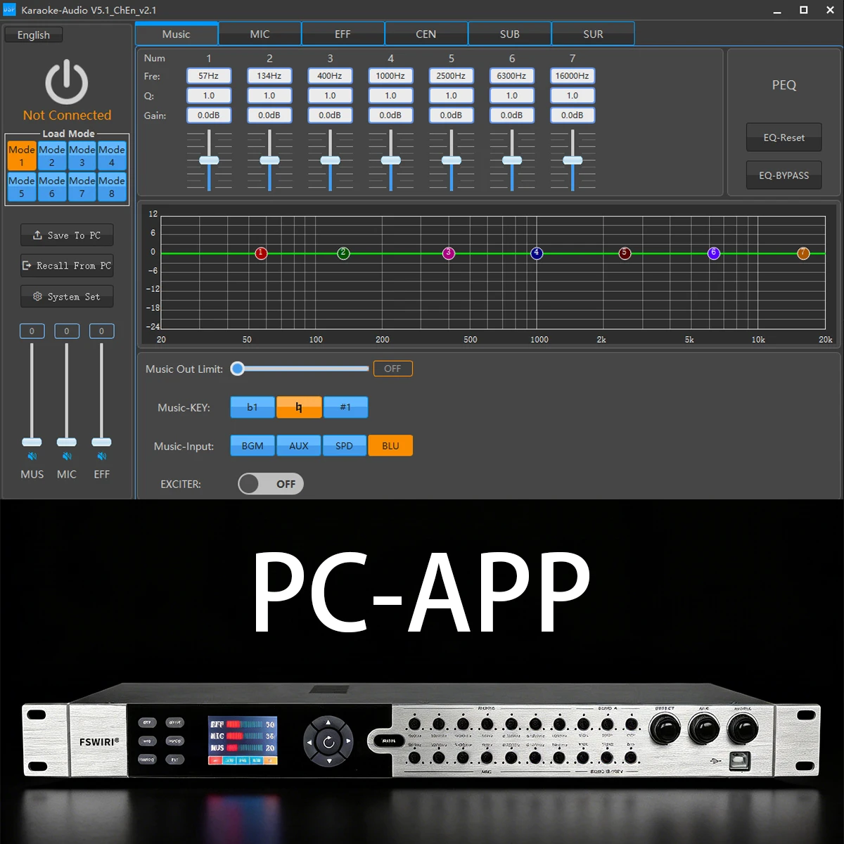 Audio Processor Professional Home Pre-Stage Effector Microphone KTV Digital Reverb USB Bluetooth Howling Kara Processor Computer