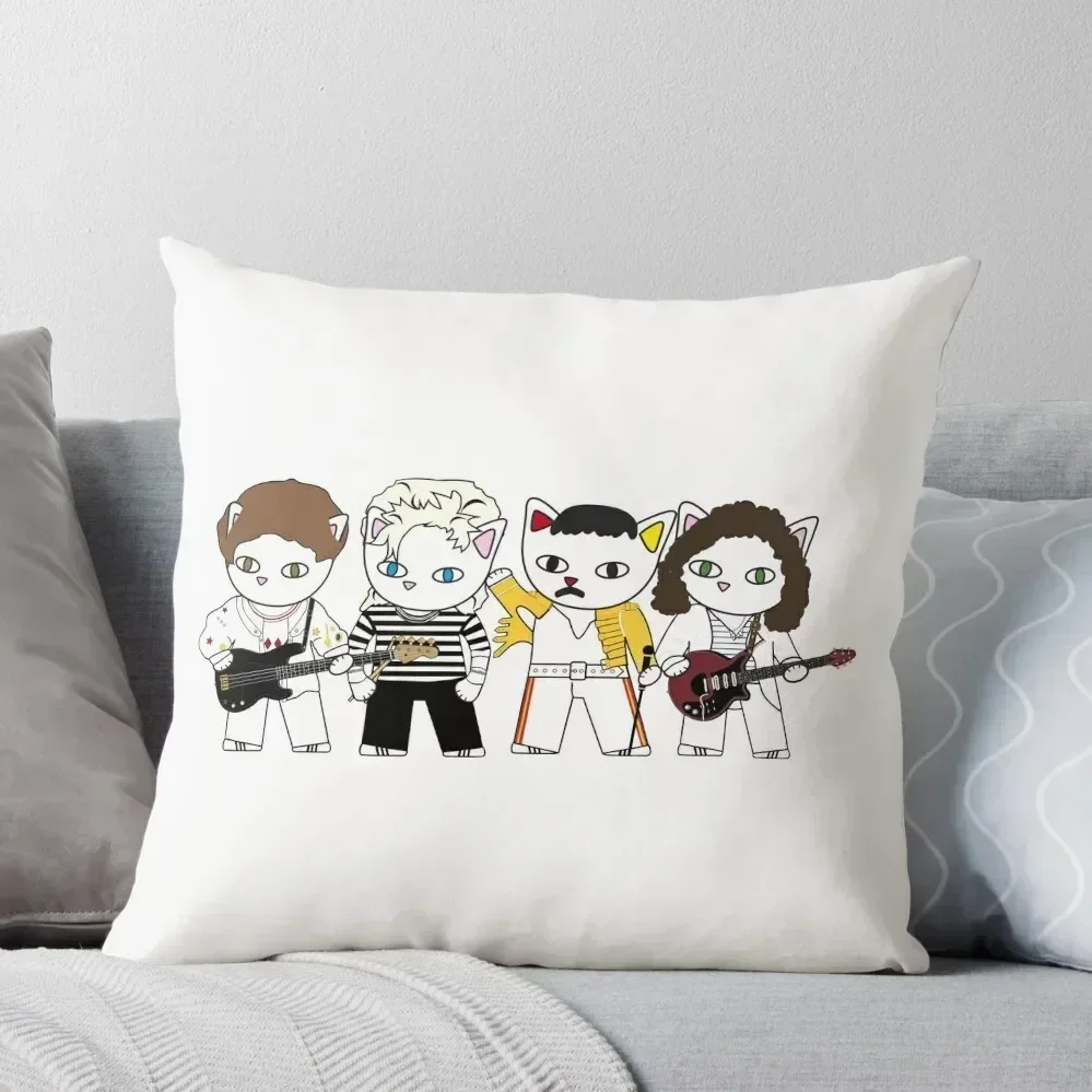 

Meow rock band Throw Pillow Pillowcases Bed Cushions Sofas Covers Christmas Covers Pillowcases For Pillows pillow