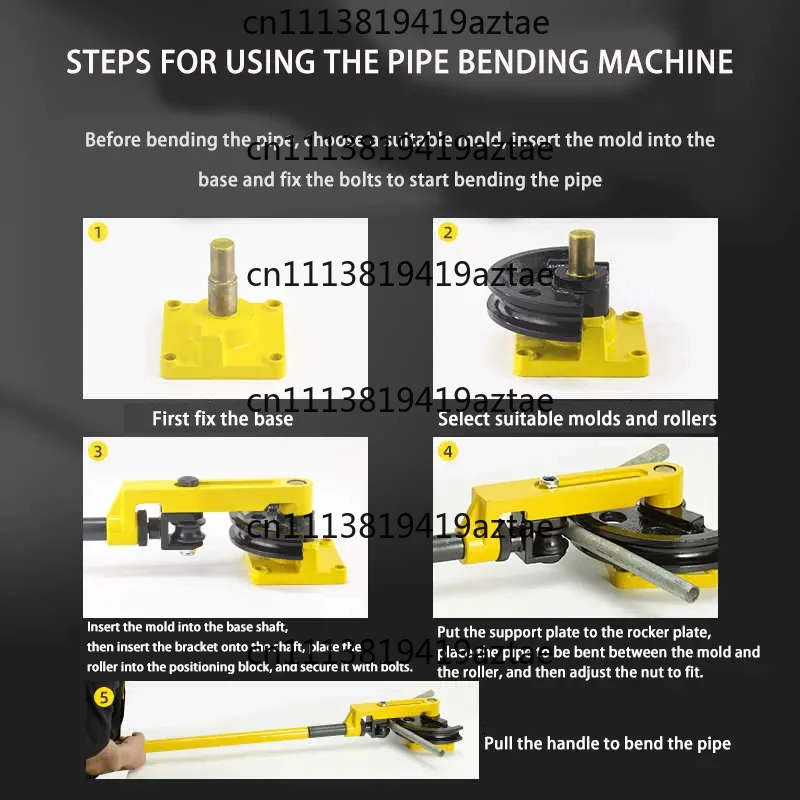 180 ° Stainless Steel PVC Pipe Bending Machine, Manual Pipe Bending Machine, Small-sized Pipe Bending Machine