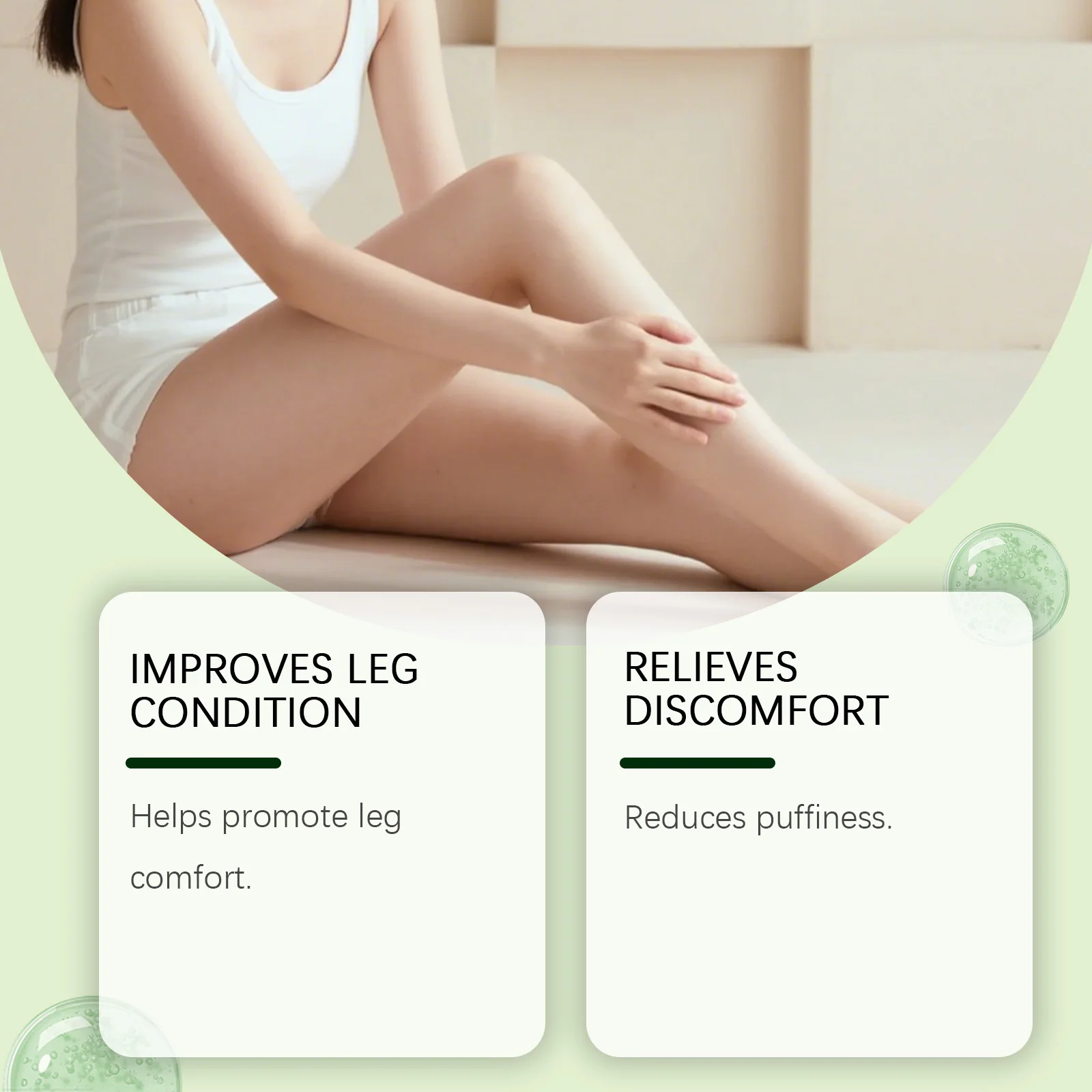 كريم مهدئ للساق يحسن الدوالي ويحسن العناية بالساقين المتعبة وينعم ويغذي البشرة وهو مناسب للاستخدام اليومي