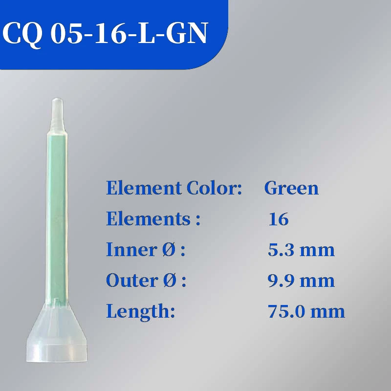Factroy Price MCQ 05-16L static mixer Quadro Square Mixer Nozzle Mixing Tips used for mixing two component glues 100pcs
