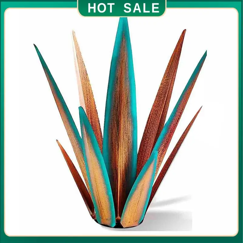 

My Home Large Tequila Rustic Sculpture Rustic Metal Agave Plants For Outdoor Patio Yard, Home Decor Hand Painted 55Cm