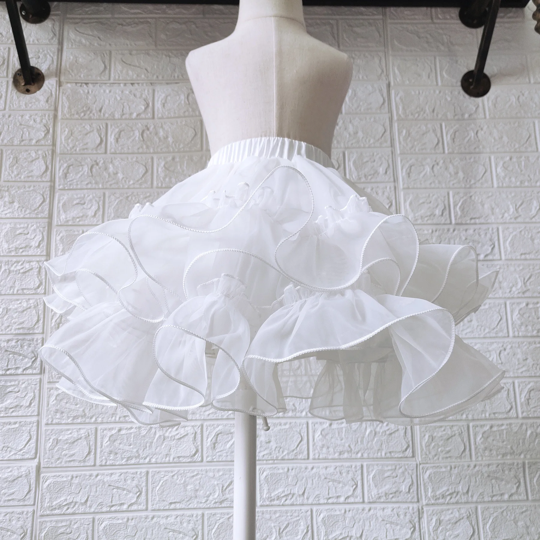 

Children Puffy Wedding Dress Petticoat Lolita Crinoline Chiffon Ruffle Petticoat Tutu Dress Skirt Crinoline Girls Party Dresses