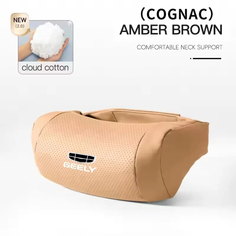 Car Seat Headrest Protective Pillow Waist Cushion For Geely Coolray Geometry C GX3 Emgrand EC7 LC Panda Tugella Binray
