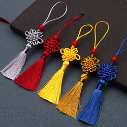 3CM Chinese Knot Tassel for DIY Crafts Making Pendant Bookmarks Hand-Woven Beaded Accessories New Year 2023 Home Decoration