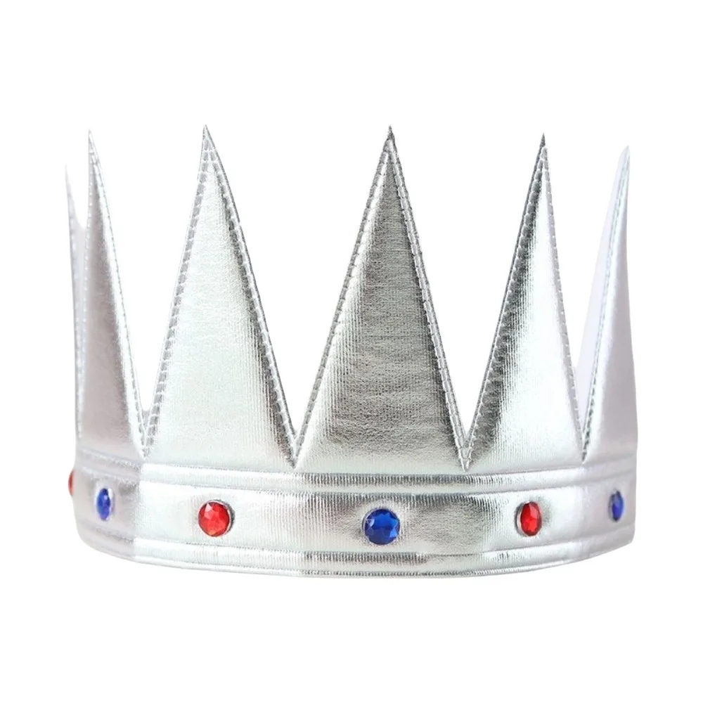 Creative Rhinestone Cosplay King Headband Dress Up Performance Prince Crown Costume Role-Playing Festival Headdress