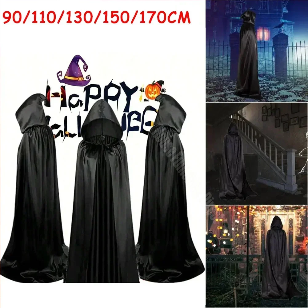 Halloween Cloak Black Death Cloak Witch Devil Costume Vampire Party Children's Cloak cosplay