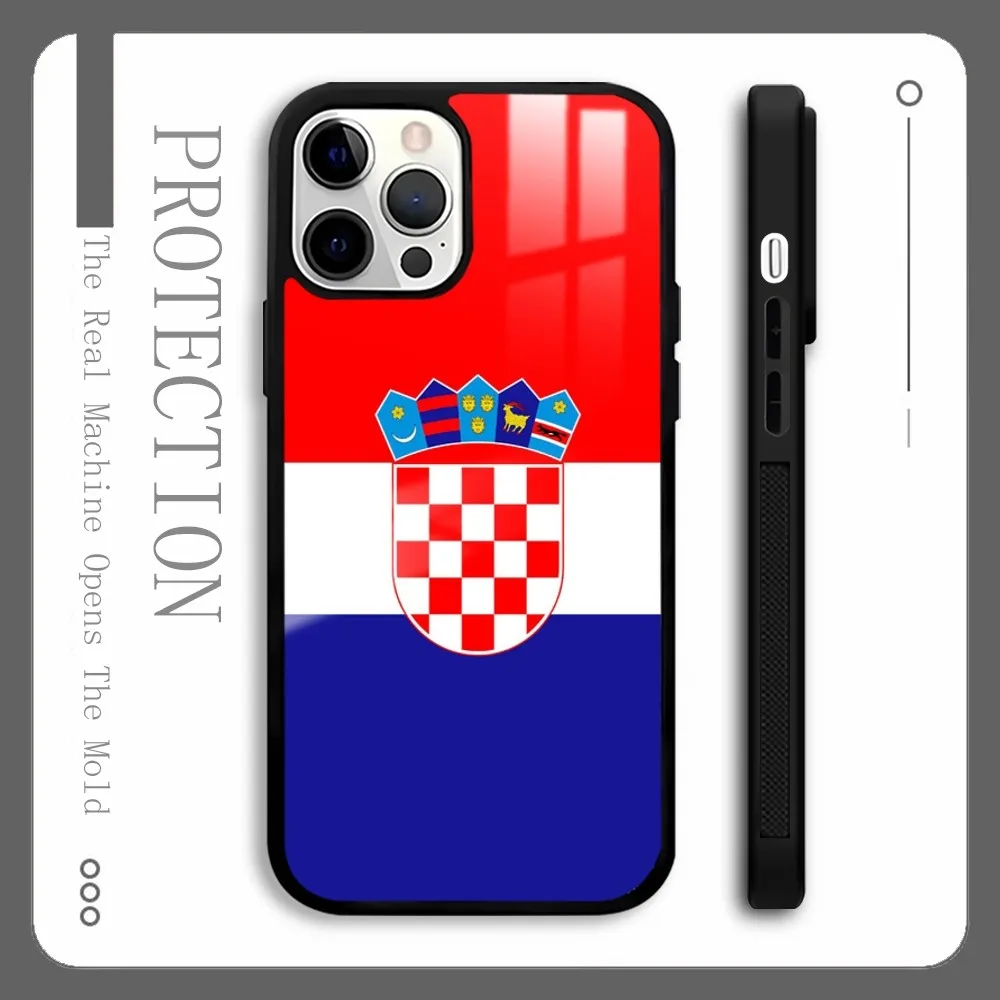 Flag Of Croatia Luxury Phone Case For IPhone 16 15 14 13 Pro Max Plus Mini Magsafe Mirror Wireless Magnetic Cover