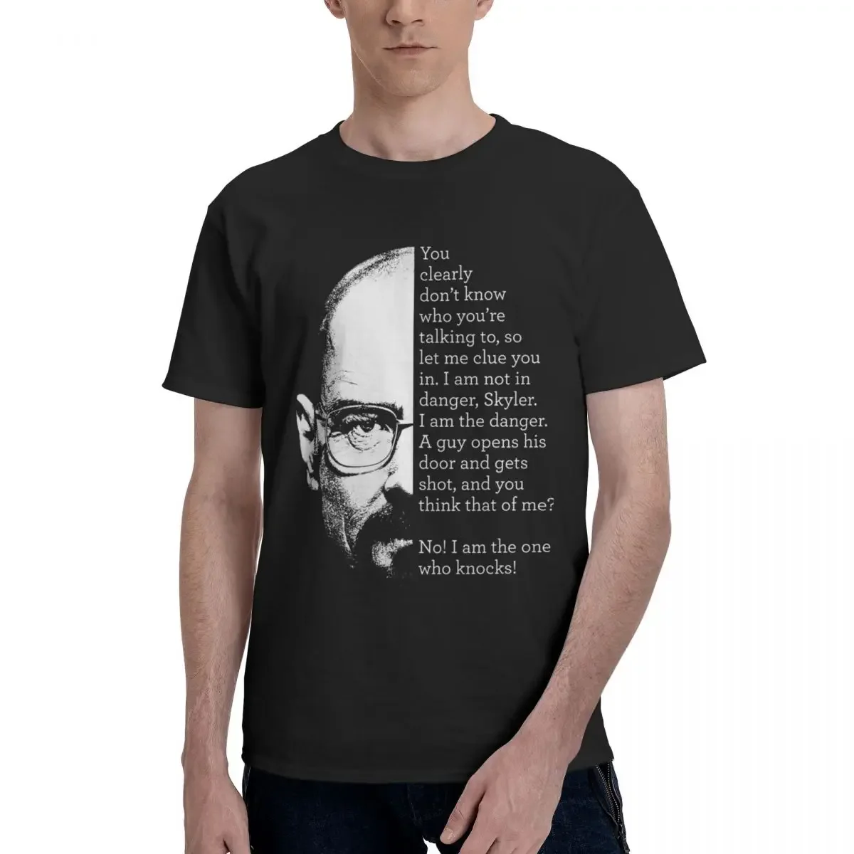 

Футболка с рисунком I Am The One Who Knocks Breaking Bad, индивидуальные подарки, мужские и женские футболки большого размера, футболки Y2K, топы с коротким рукавом