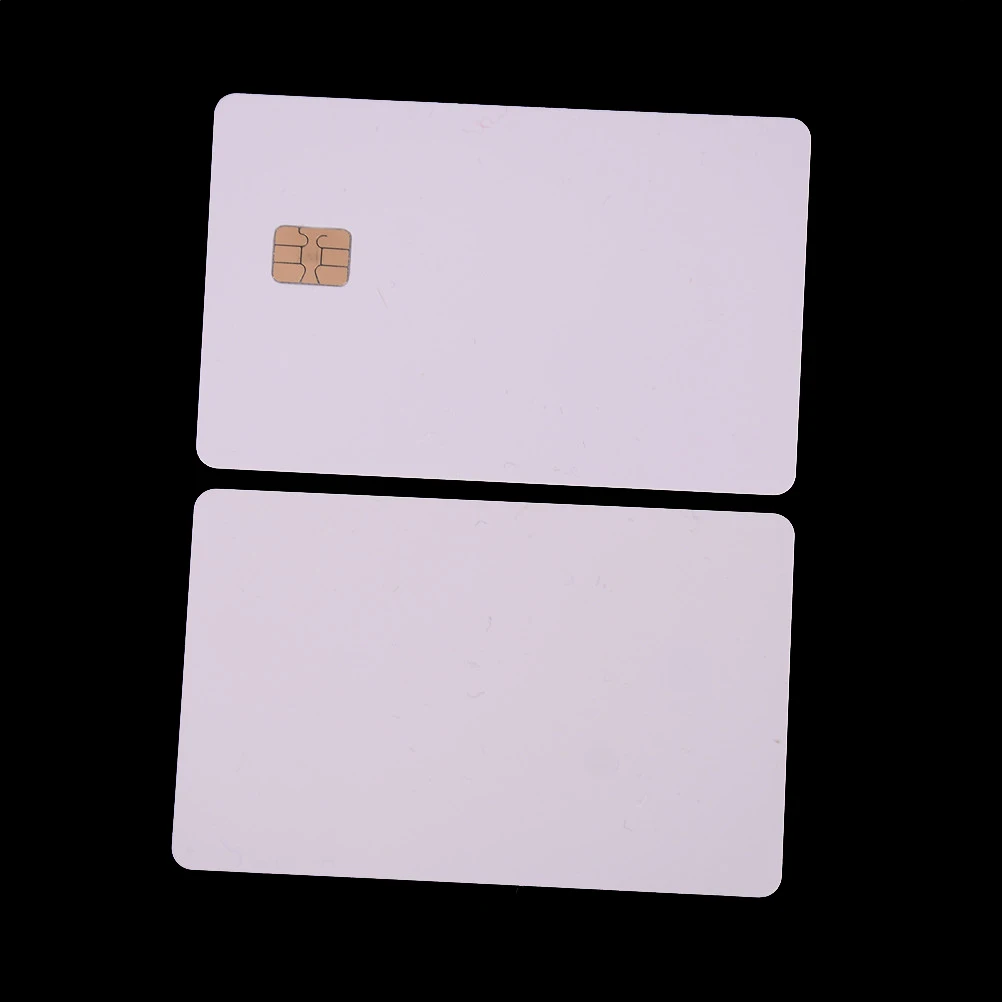 5Pcs White White PVC Card Contact Sle4442 Chip Smart IC Blank With SLE4442 Chip Blank Smart Card Contact IC Card Safety 10 years