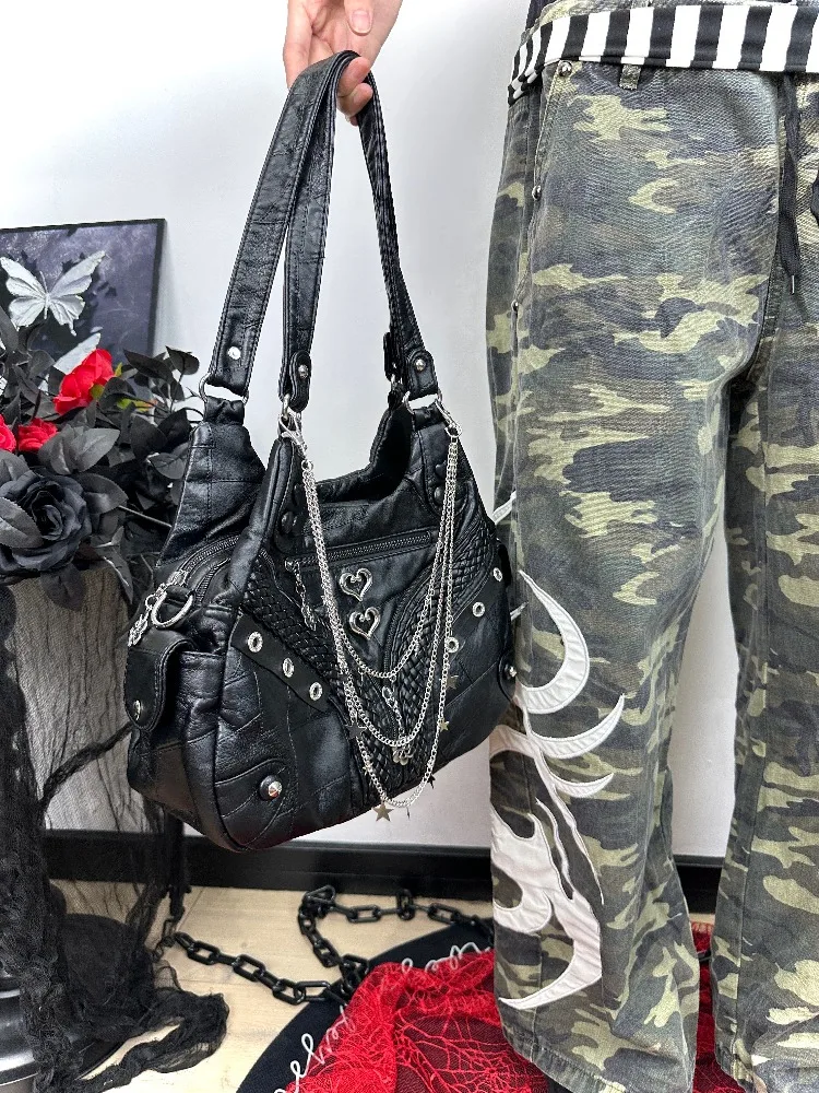 Original Design Y2K Spicy Girls Handbag Retro Shoulder Bag Medieval Vintage Love Chain Messenger Bag Tote Bags for Women