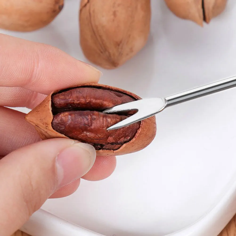 

24Pcs Stainless Steel Dual Use Multifunction Seafood Forks Crab Peeling Tools Fruit Fork Tiny Pickers Kitchen Accessories