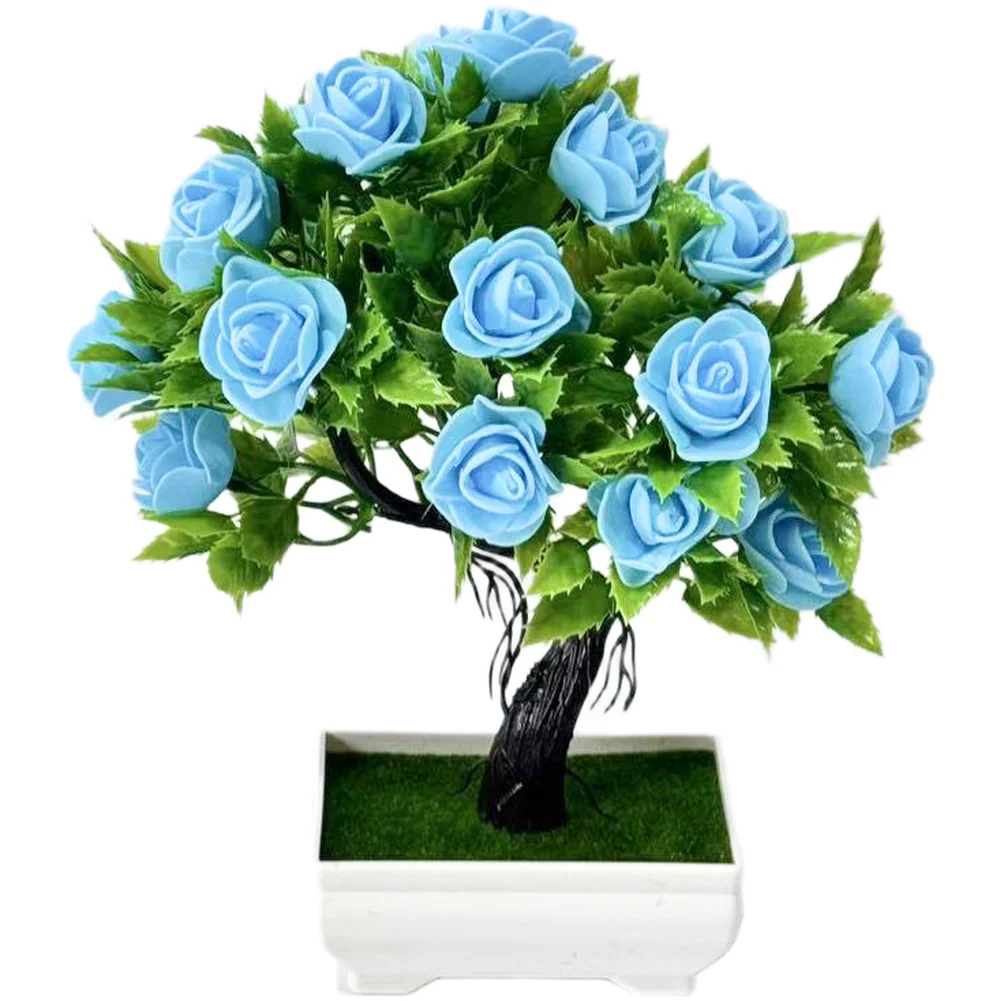 Artificial Foam Rose Plant in Container for Indoor Decor Wedding Table Centerpiece Photography Studio Styling Use