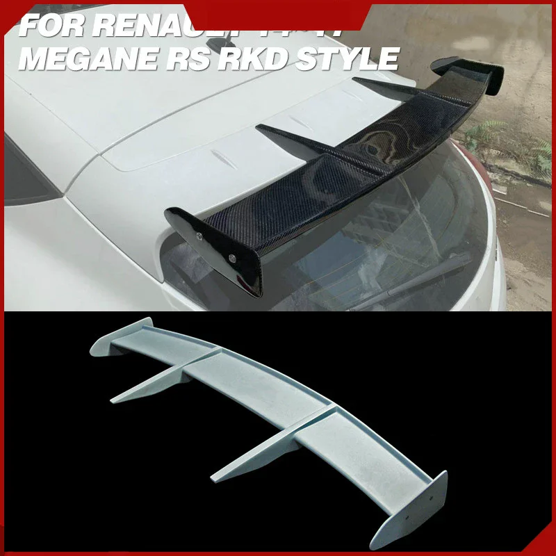 Carbon Fiber Tail Wing for Renault Megane RS 14-17 modified resin new style Rear Spoiler Top Wing body kit Car Accessories