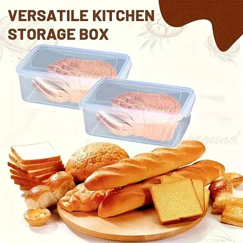 Food Storage Acrylic Containers - Plastic Bread Storage Box Airtight Food