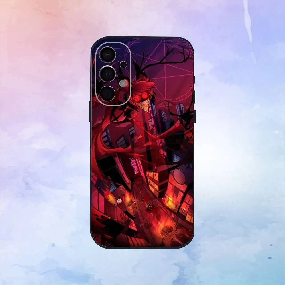 Custodia per telefono H-HazbinS H-Hotels AlastorS per Samsung S25, S24, S23, S22, Cover nera in morbido silicone3G