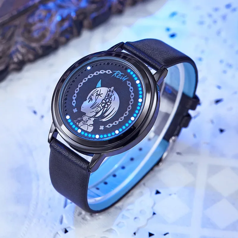 إعادة: الحياة في عالم خالص من ساعة Rezero Re0 منتجات الرسوم المتحركة Rem Ram LED ساعة مقاومة للماء شخصية كرتونية إميليا هدية