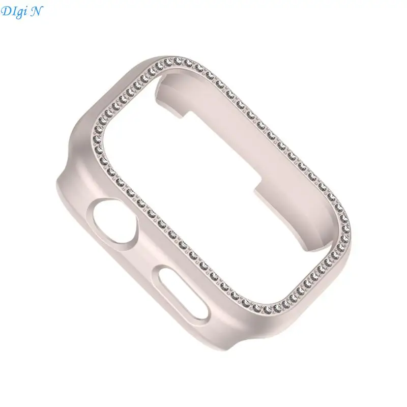 Fashionable Protective Shell For Dedicated Smartwatch Hollowed Single Line Rhinestoned Accent Anti Scratches R2LB
