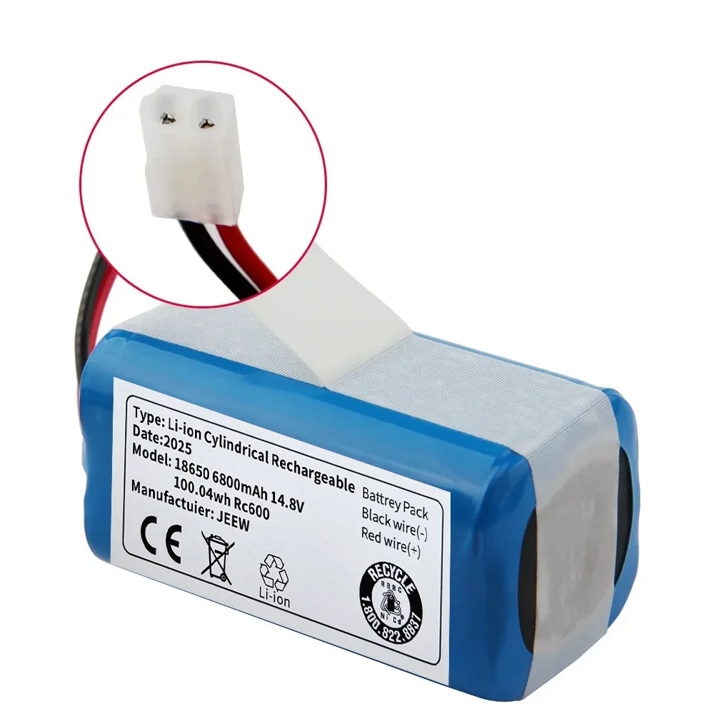 *[ بطارية ليثيوم أيون بديلة 14.4 فولت 6800 مللي أمبير في الساعة 4S1P مناسبة للمكنسة الكهربائية الروبوتية Xiaomi G1 Mi Essential MJSTG1]؛