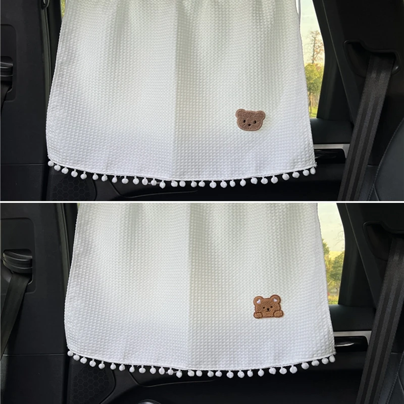 Universal Suction Cup Curtain Flower Car Window Sunshade Cover Cartoon Side Window Sunshade Uv Protection For Kid Baby Children - view 4