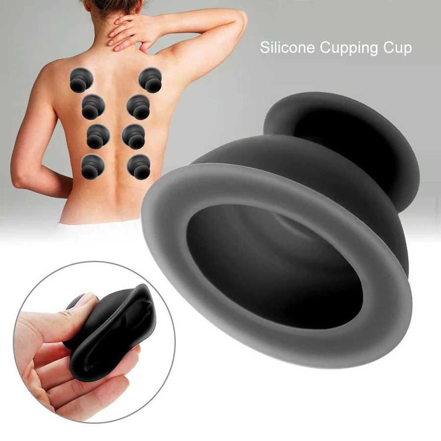 Silicone Vacuum Suction Cup Massager Body Cup Facial Skin Lifting Cupping Therapy Massage for Anti Cellulite Body Slimming jar