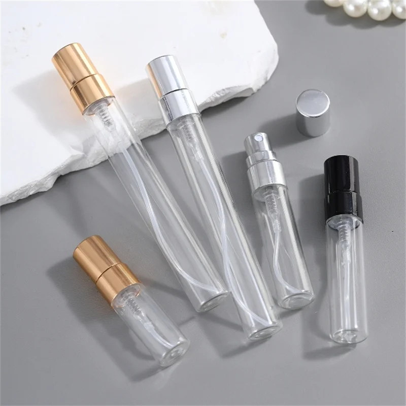 السائبة حزمة 10/50 قطعة الذهب زجاجات رذاذ فارغة صغيرة 2 مللي-10 مللي أحجام مستحضرات التجميل العطور الزجاج عينة قوارير للبيع بالجملة #2