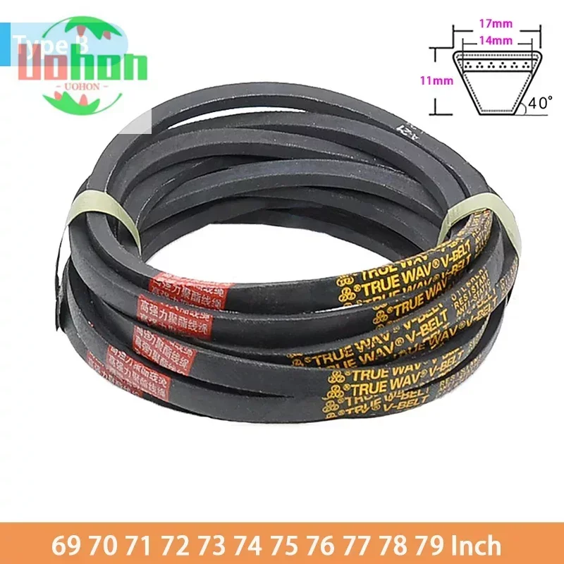 

B Type Agricultural Machinery V-Belt Industrial Triangle Belt 69 70 71 72 73 74 75 76 77 78 79 Inch Transmission Drive Belt