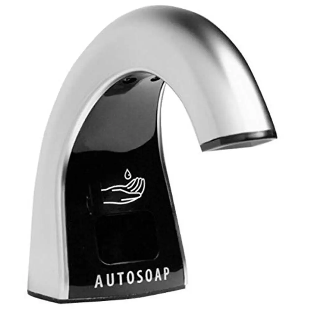 Electronic Soap Dispenser Smart Sensor Chrome Black Volume Control Reliable Resistant