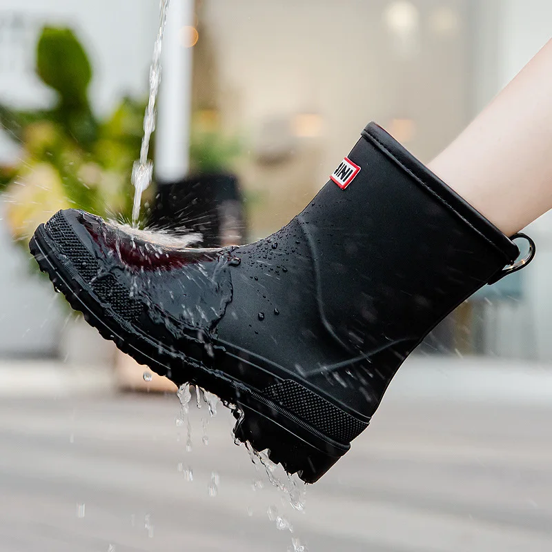 Water Boots Woman Waterproof Work Ankle Rubber Boots Female Comfort Garden Galoshes Fishing Rain Shoes Footwear Sapato Chuva