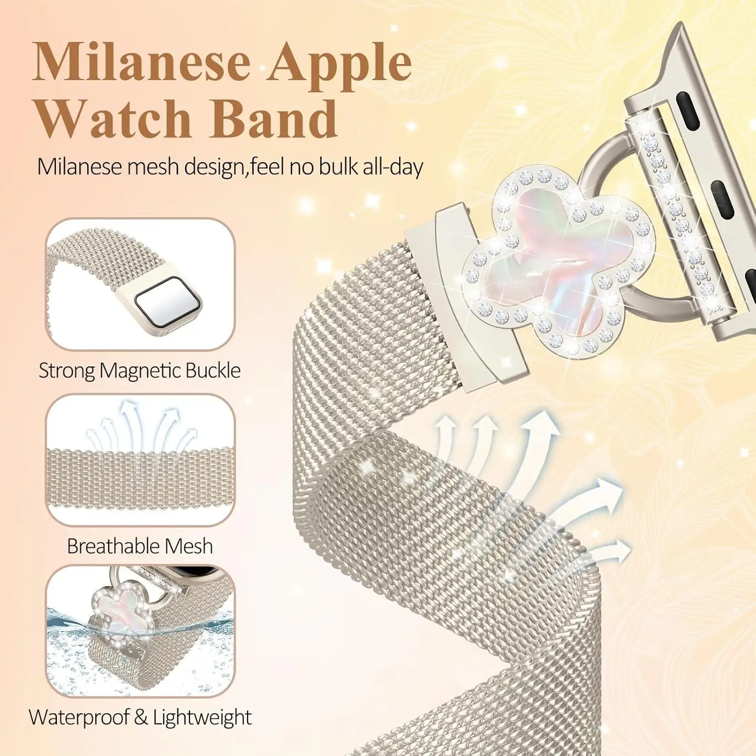 حزام الماس لساعة أبل 42 مللي متر 44 مللي متر 46 مللي متر 45 مللي متر 49 مللي متر 40 41 المعادن ميلانيز كوريا سوار سلسلة 10 9 8 7 6 5 4 SE Ultra #5