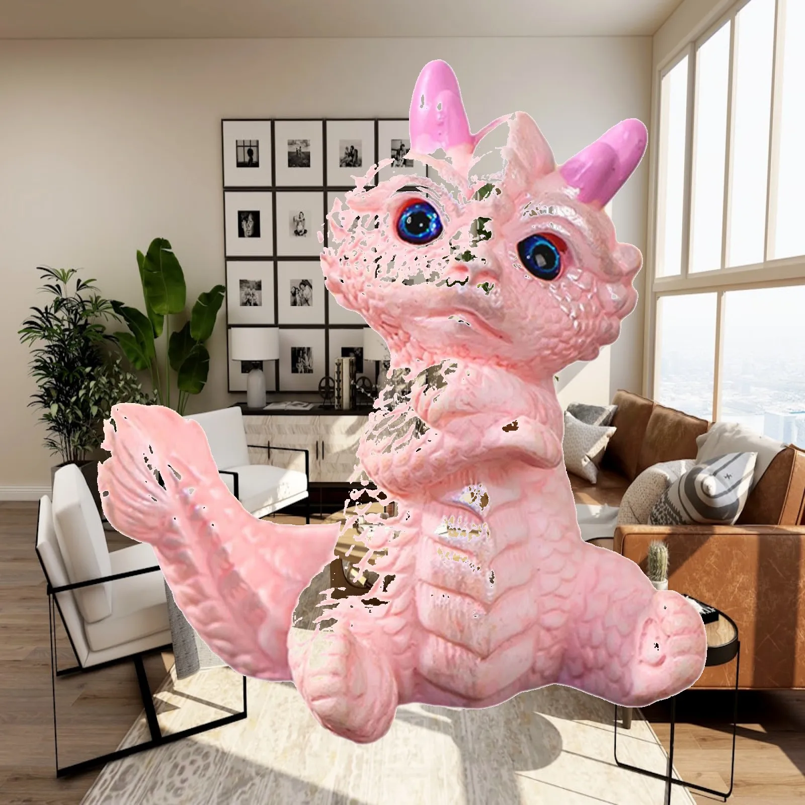 Chinese New Year Dragon Statue Ornament Table Centerpiece Chinese Animals Statue for Shelf Entryway Living Room Home Desktop