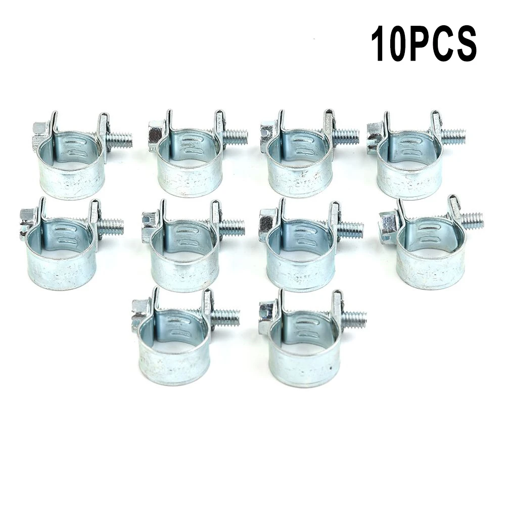 10 Pcs Hose Jubilee HOSE Clip Kit 21-34mm Clamp Fuel Line Diesel Petrol Pipe Clamps Clips Galvanized Iron Hose Clips Set