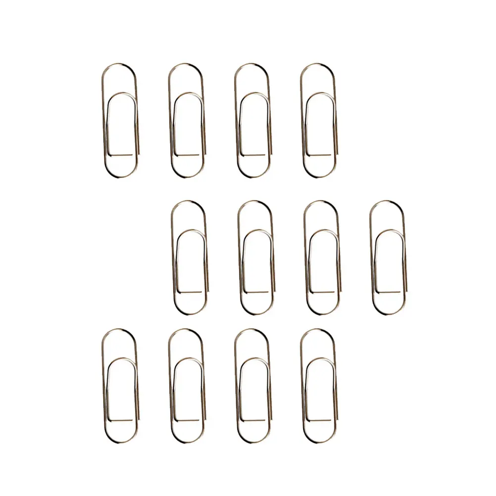 

12 Pcs Pen Holder Paper Clip Clips Large White Spring Paperclip Plating Ordinary