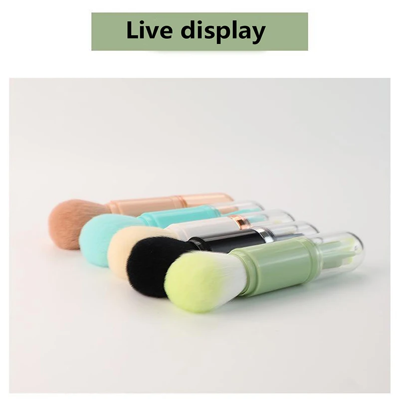 4in1 Portable Multifunctiona Brush Painting Soft Beauty Makeup Tool Travel Makeup Brush Set For Touchup Retractable New Trendy