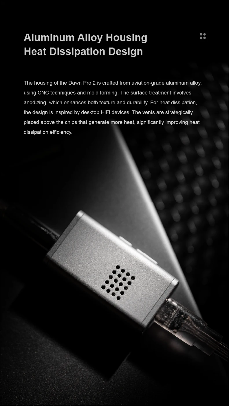 MOONDROP Dawn Pro 2 Tragbarer USB-DAC-Verstärker DUAL CS43198 DAC 32BIT/384KHz DSD256 Der Online-Interaktive DSP der 2. Generation – Detail 16