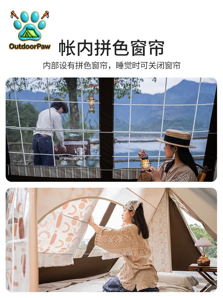 Tent One Room One Hall Cotton Tent Outdoor Camping Camping Equipment